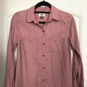 Pink Long Sleeve Button Up